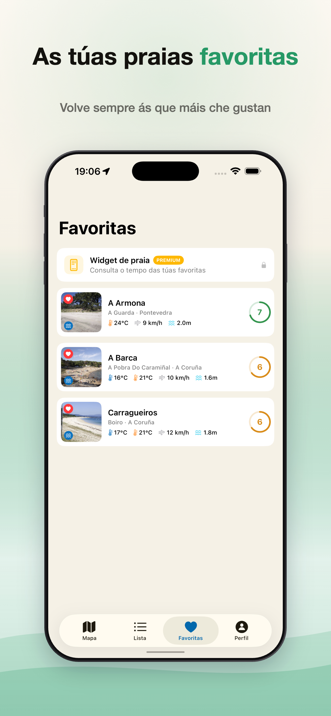 As túas praias favoritas